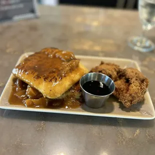 Chicken and Cornbread waffles