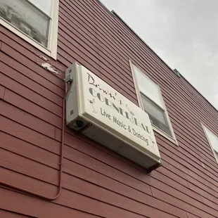 Side of bar on the outside