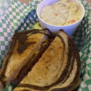 Patty Melt and Cole Slaw