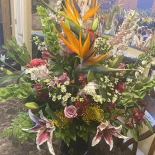 Arrangement delivered to house