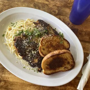 Wednesdays are pasta night specials. Chicken park, linguine Alfredo.