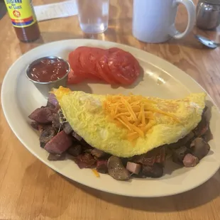 Everything meat omelet. !!