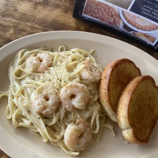 Wednesday pasta night special. Shrimp Alfredo