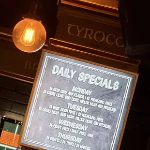 Daily specials!