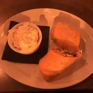 Chicken Club Wrap with Potato Salad