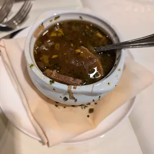 Leek onion soup without cheese