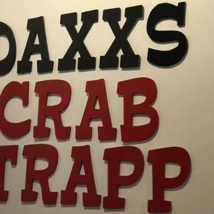 a crab trapp sign