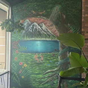 Beautiful hand painted mural