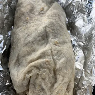 Big breakfast burrito. Best home style burrito ever. Meat, beans, cheese.