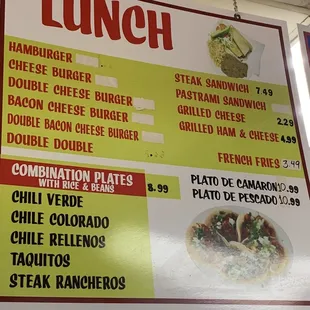 Lunch Menu