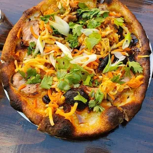 Banh Mizza (a twist on pizza with minimal dairy)