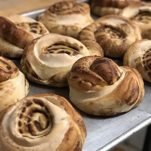 a tray of freshly baked pastries