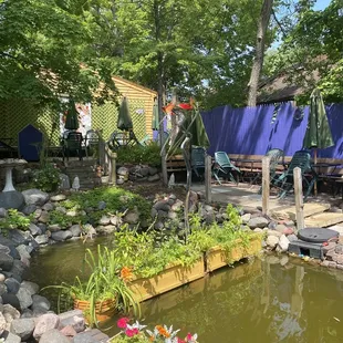 Outdoor patio dining area. Beautiful!