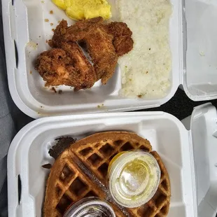 Chicken and Waffles Plate