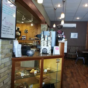 a display of pastries and pastries