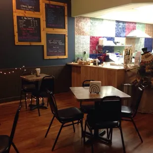 the interior of the restaurant