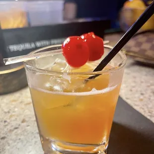 Peachy Cheeks $18 - D&apos;usse, grand marnier, lemon juice &amp; peach puree. Too sweet for me, but I don&apos;t like sweet drinks. That&apos;s on me!