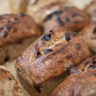 Small loafs of Cinnamon Raisin Bread