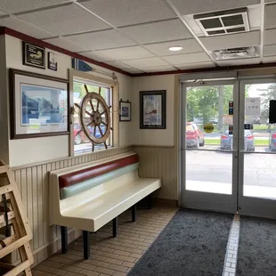 the entrance to the restaurant