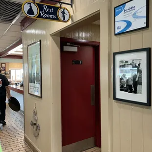 the entrance to the restaurant