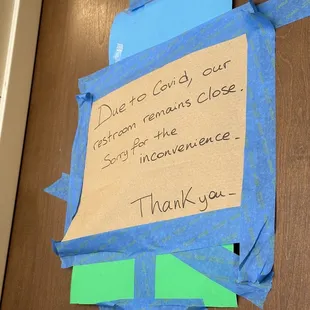 No restrooms available