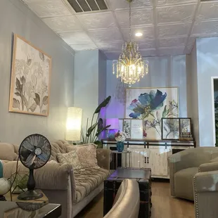 Elegant decor and comfy seating.