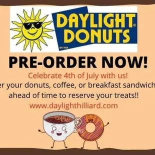 July 4th Parade and Freedom Fest are finally back this SATURDAY.

Parade will be at 9am as we will be open from 5am so you can stop by.