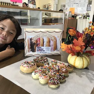 Got treated to these very special mini donuts. Couldn't decide which one to get so we special ordered all of the flavors!!