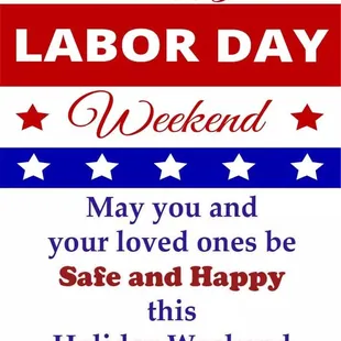 We will open on Labor Day from  6:00am to 12:00pm