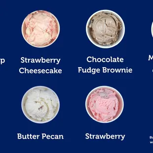 the different flavors of ice cream
