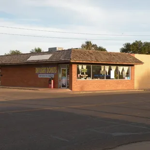 an empty street in a small town