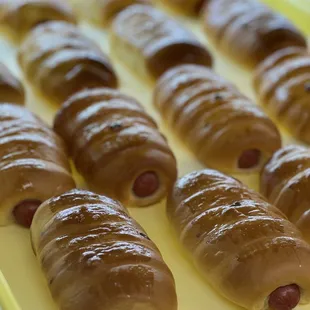 hot dogs wrapped in doughnuts