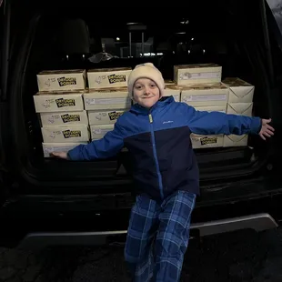 Many dozens of donuts for a fundraiser