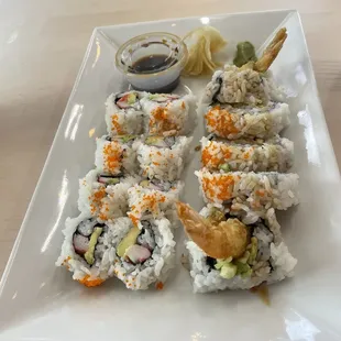 California roll &amp; shrimp tempura roll