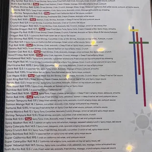 Expansive menu