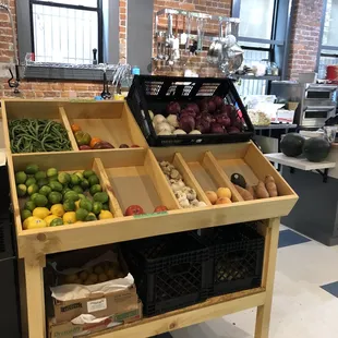 Produce.  Fresh herbs available in fridges too
