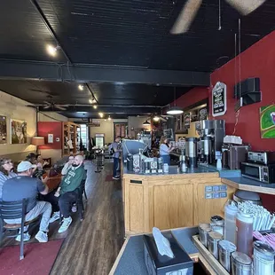 customers sitting at tables