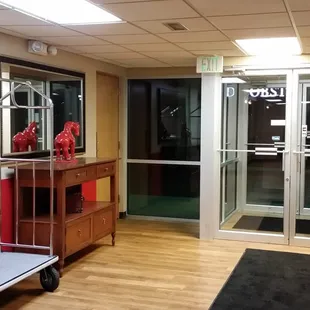 The lobby is always open, the nightly rooms have flat screen TVs, free WiFi and DirecTV channels. See you soon.