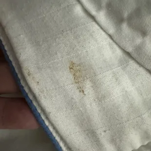 Crusty something on sheets not washed