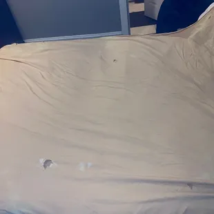 And this is the bed. You tell me if it looks clean