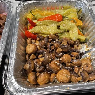 a variety of food items