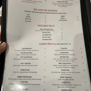 Sushi Don/Box Sushi/classic rolls