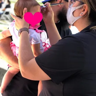 Painting baby's face (half)