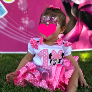 Fin! Baby girls beautiful face paint.