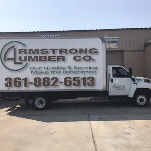 Armstrong lumber 17 foot box wrap.