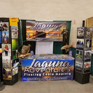 Laguna Adventures trade show booth printed marketing materials. Signage, banners, brochures and signs.
