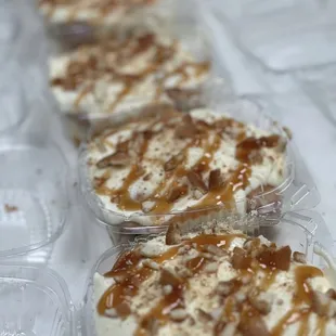 desserts in plastic containers