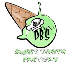 a green ice cream cone