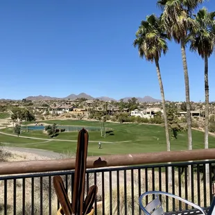 Views from patio seating.