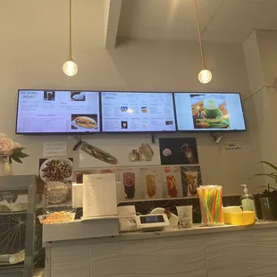Ordering counter + menu